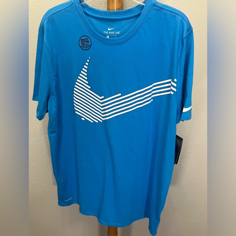 New Nike Dri-Fit shirt in a blue color. Size X-Large Style  Style Athletic Cut
